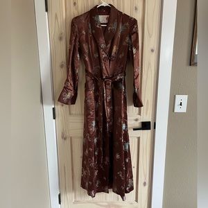 Vintage Peony Brand China Jacket Dress Robe